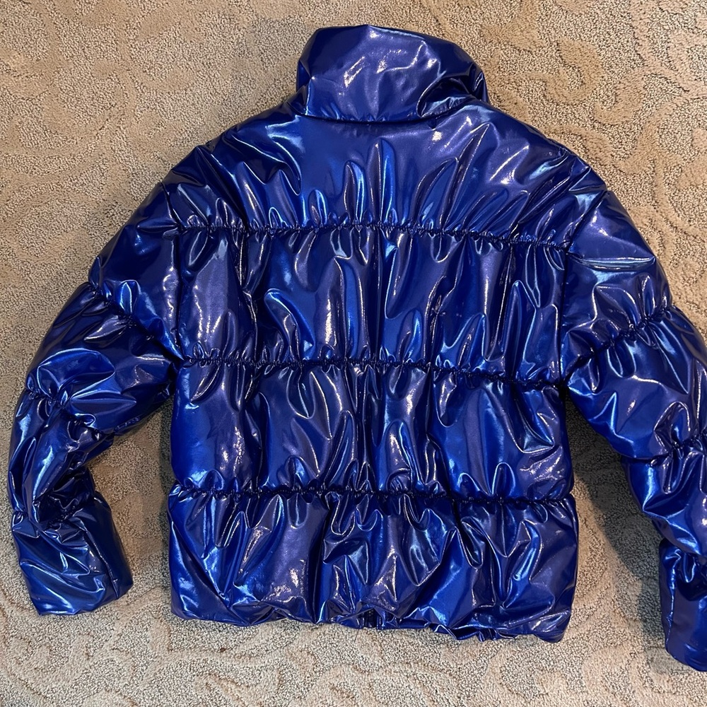 Shiny Blue Piper & Jane Puffer Jacket - Picture 5 of 5